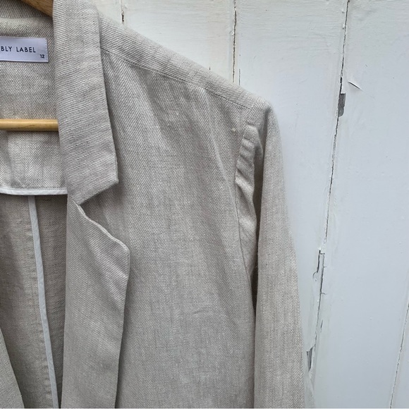 Assembly Label Bozy Jacket in natural beige linen, size 12 - Picture 4 of 7